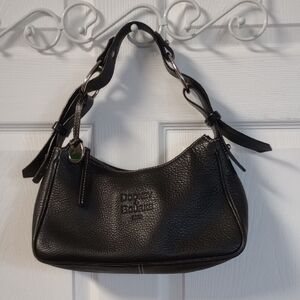 Dooney & Bourke Black Pebbled Leather Small Shoulder Bag